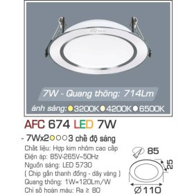 Đèn Led downlight Anfaco AFC 674-7W